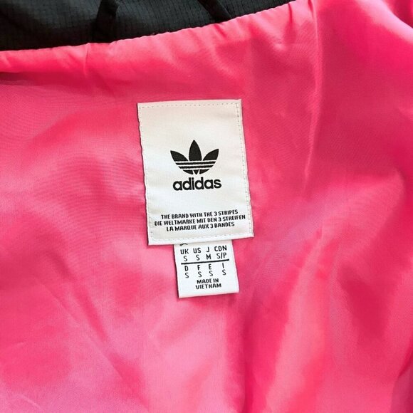 ADIDAS ORIGINALS MEN'S ADIPLORE BLACK PINK NEON ZIP UP NYLON TRACK TOP JACKET - Picture 9 of 15